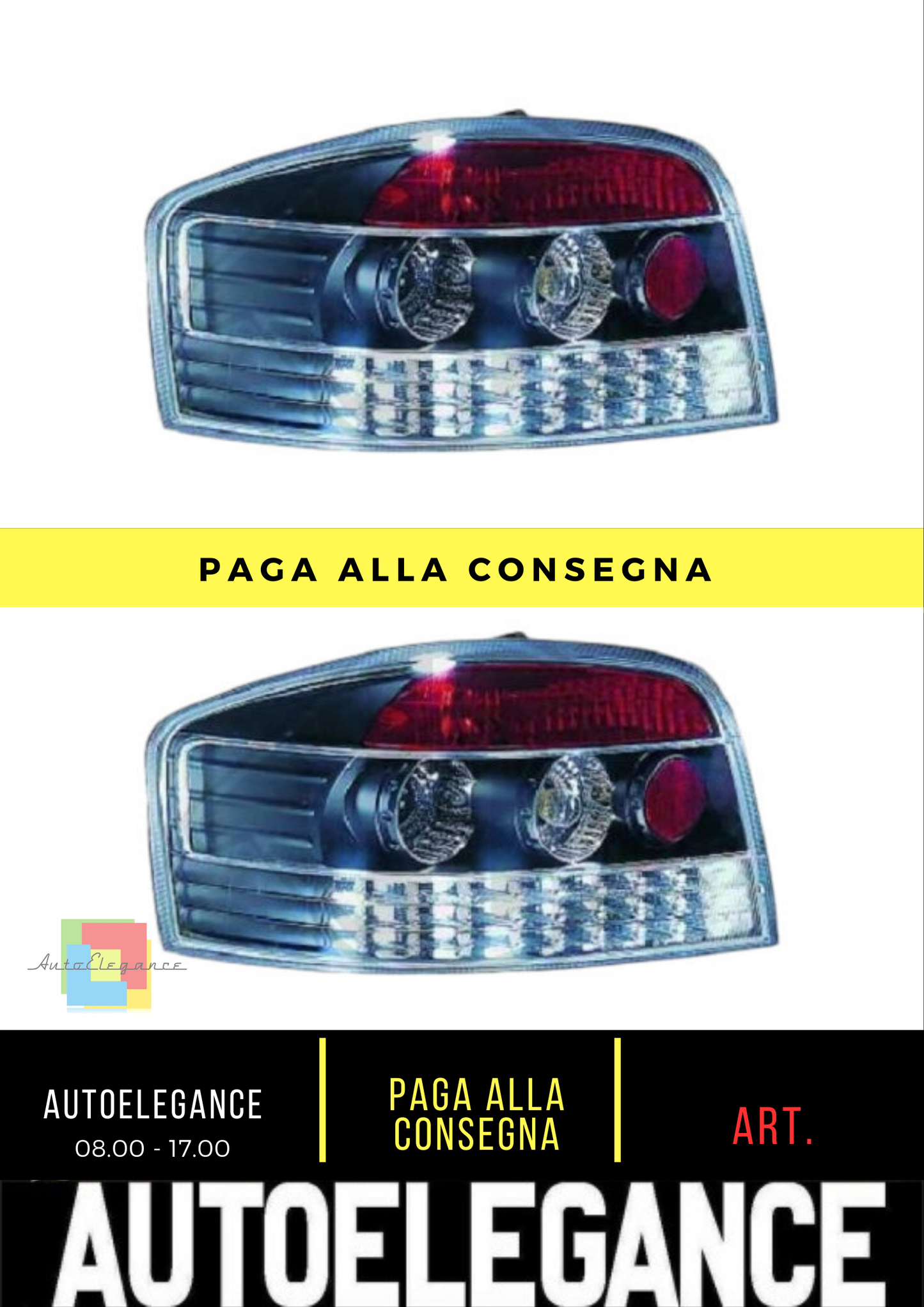 ⭐Rear Combination Light Set Suitable For Audi A3 03-08 CLEAR GLASSled⭐