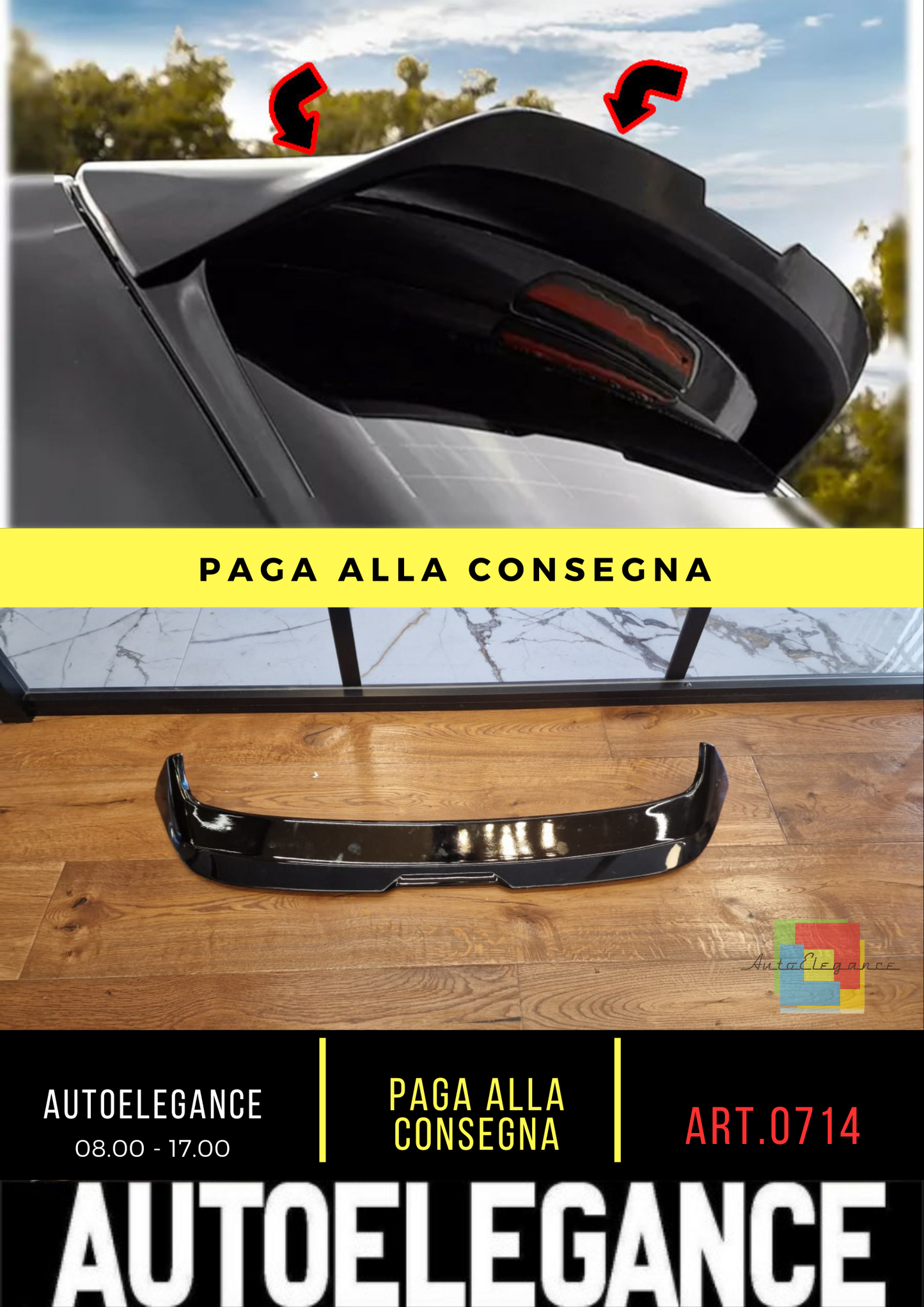 ✨0714 SPOILER ADATTO PER VW GOLF 7 GOLF 7.5 RLINE NERO LUCIDO✨