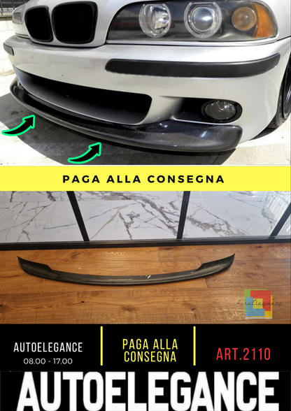 ⭐2110 SPLITTER ADATTO PER BMW SERIE 5 E39 1995-2003 MSPORT NERO LUCIDO⭐