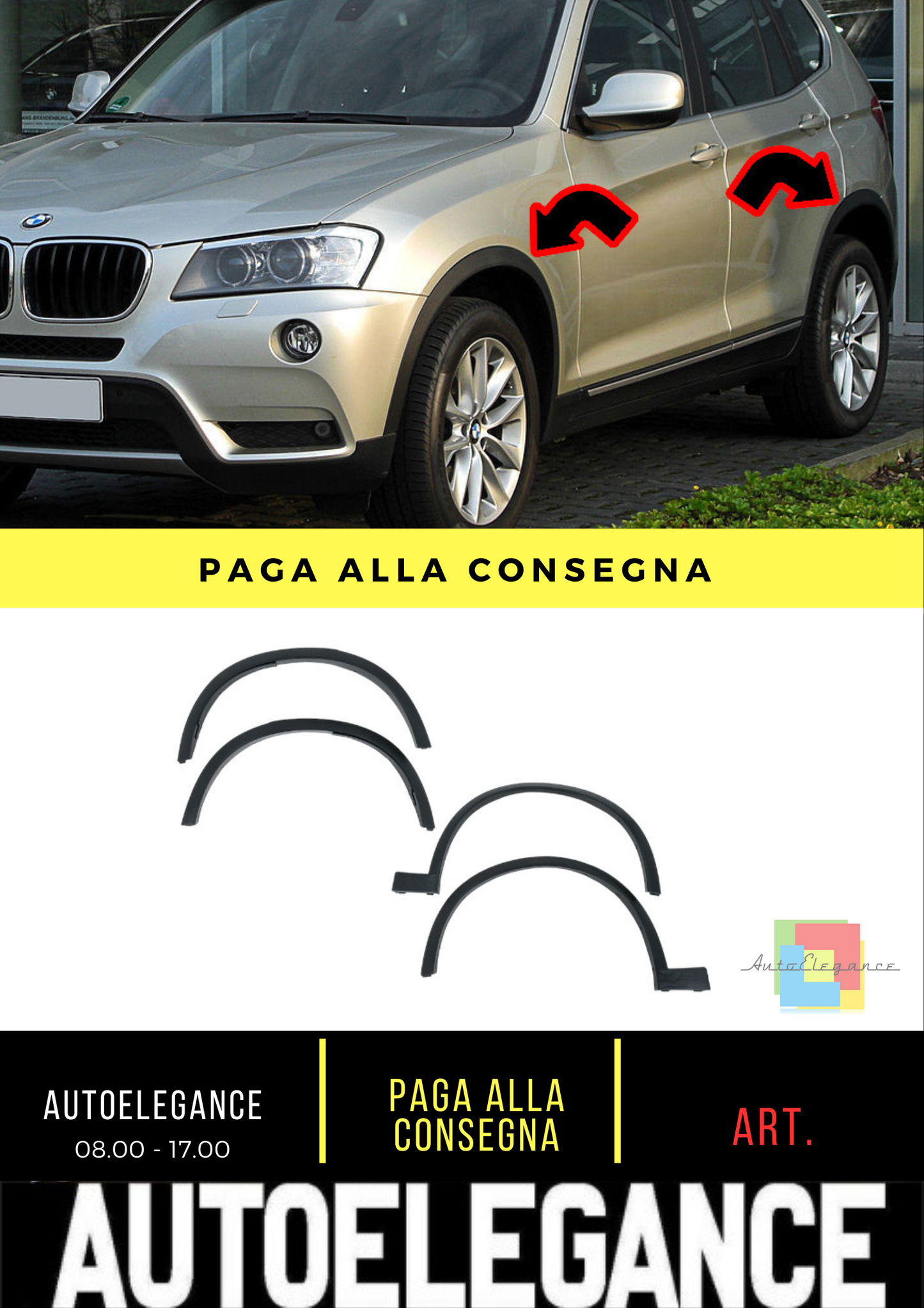 ⭐MUDGUARDS WIDENERS SUITABLE FOR BMW X3 F25 09-17 X4 F26 14-18 M Sport⭐ 