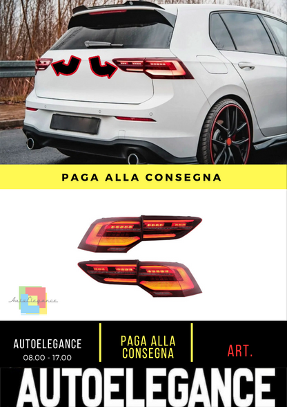 ⭐Fanali posteriori Full LED adatti per VW Golf VIII Hatchback Mk8 MQB (2020-up)⭐