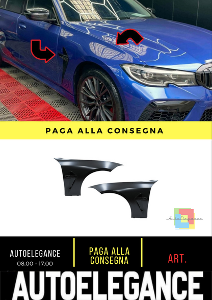 ⭐Front fenders fit for BMW 3 Series G20 Sedan G21 Touring 18 M8 Des⭐