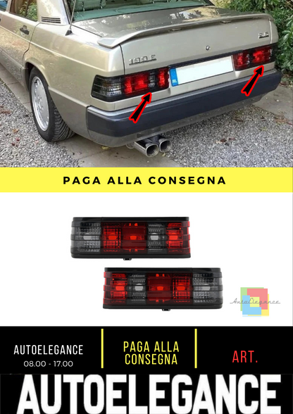 🔥Rear light suitable for Mercedes W201 190 (1982-1993) Smoke Red🔥