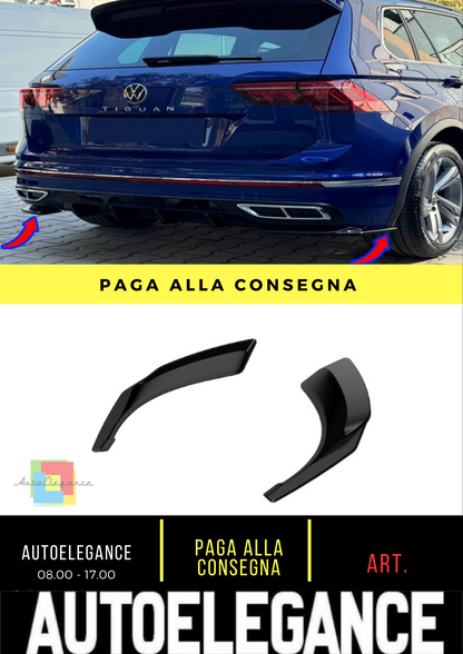 ⭐Splitter laterali posteriori 2pc ADATTO PER VW Tiguan R-Line Mk2 Facelift20-24⭐
