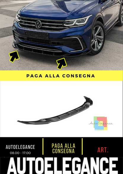 ⭐SPLITTER ANTERIORI ADATTO PER VW Tiguan R-Line Mk2 Facelift 20-24⭐