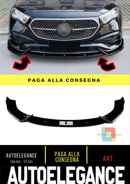 ⭐SPLITTER ANTERIORE ADATTO PER MERCEDES BENZ CLASSE E W214 amg-line 2024+⭐
