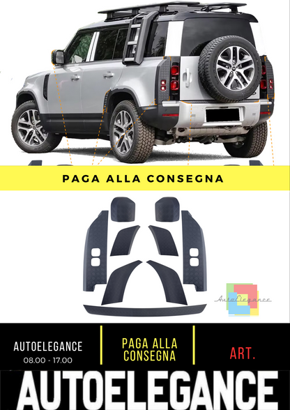 🔥Set Coperture Protettive Offroad Nero Opaco per Land Rover Defender L663 110🔥