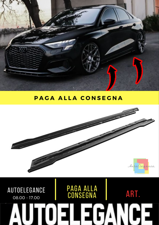 💎Sotto Minigonne laterali Adatto Per AUDI A3 8Y Berlina/Sportback 20-24💎