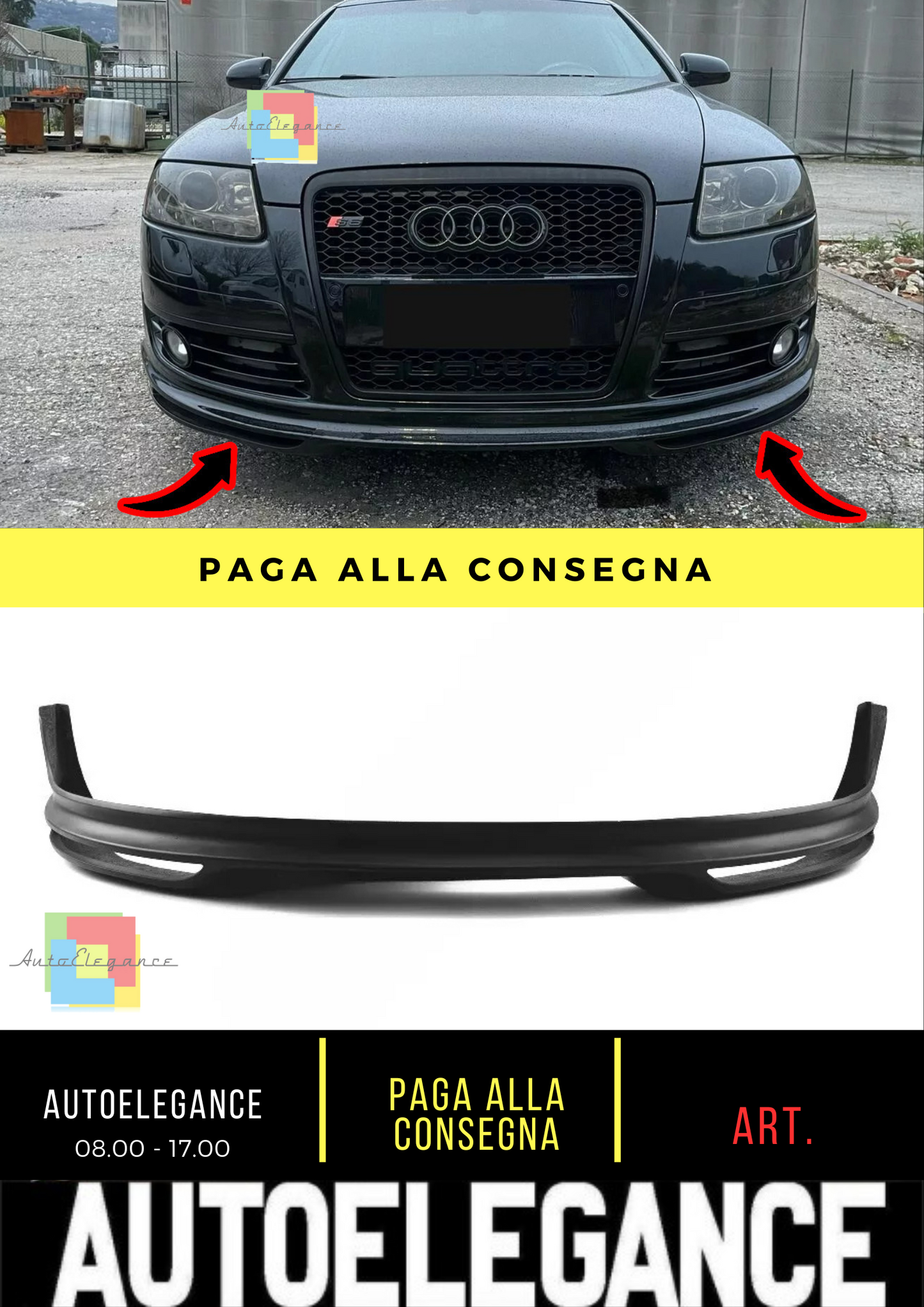 ✨✨ UNDER BUMPER SUITABLE FOR Audi A6 C6 2004-2009 Sedan/Avant✨✨ 