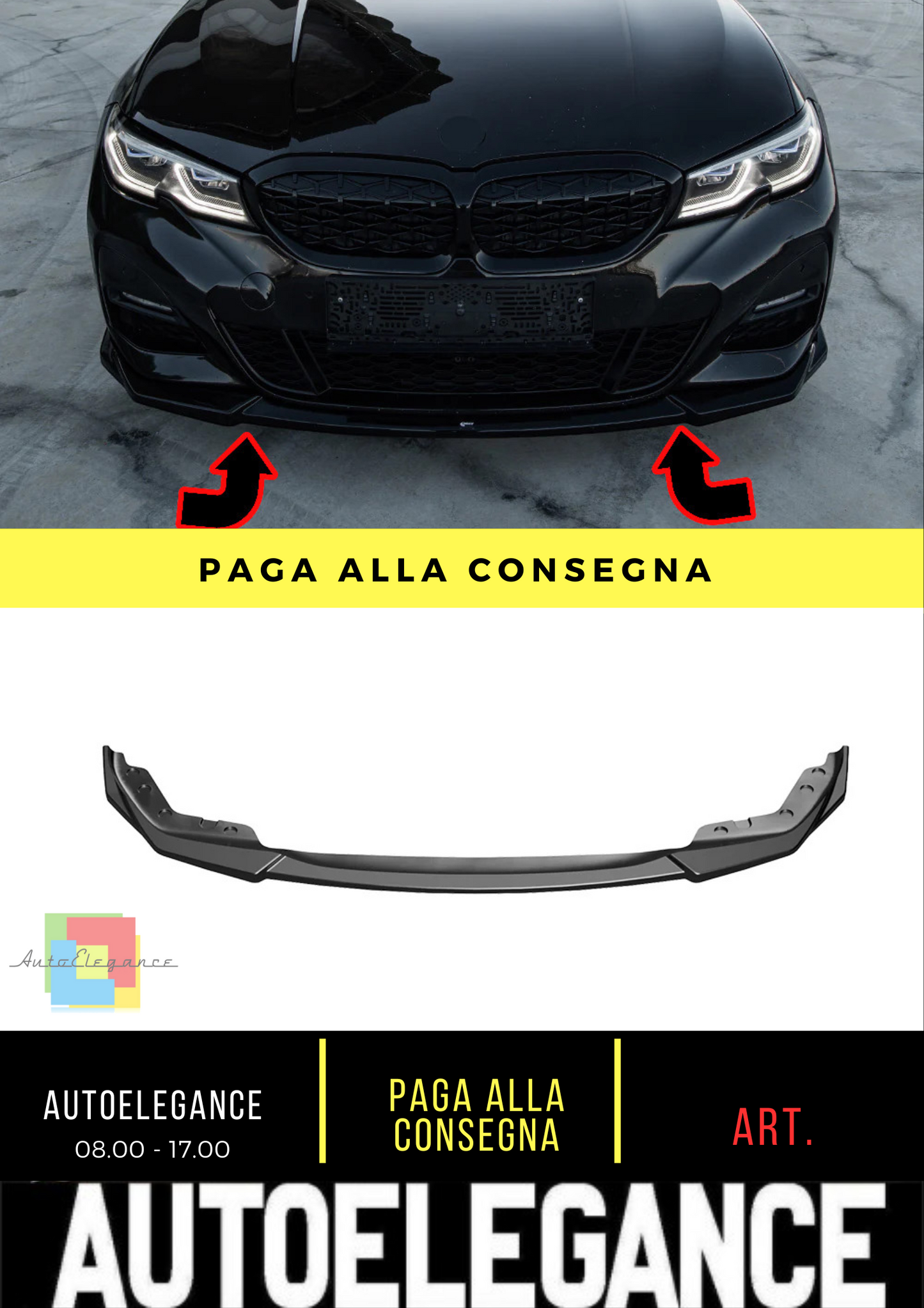 🔥SPLITTER SUITABLE FOR BMW 3 Series G20/G21 M-Pack 2018-2022 Front Splitter🔥 