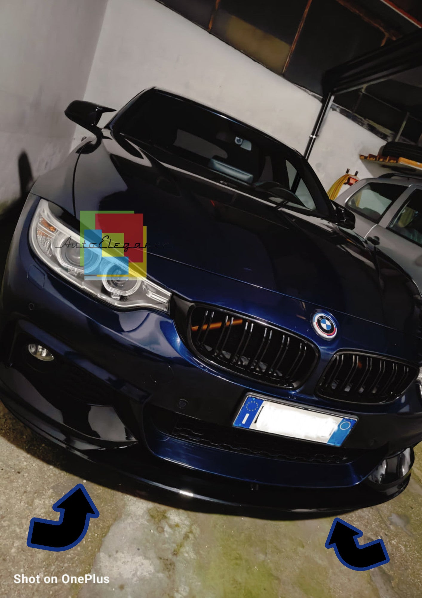 0198 FRONT SPLITTER SUITABLE FOR BMW 4 SERIES F32 F33 F36 M SPORT LOOK 