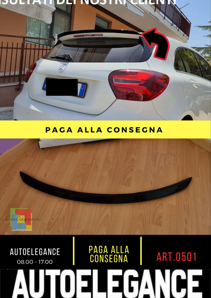 🔥0501 SPOILER ADATTO PER MERCEDES CLASSE A W176 2012-2018 NERO LUCIDO ALA🔥
