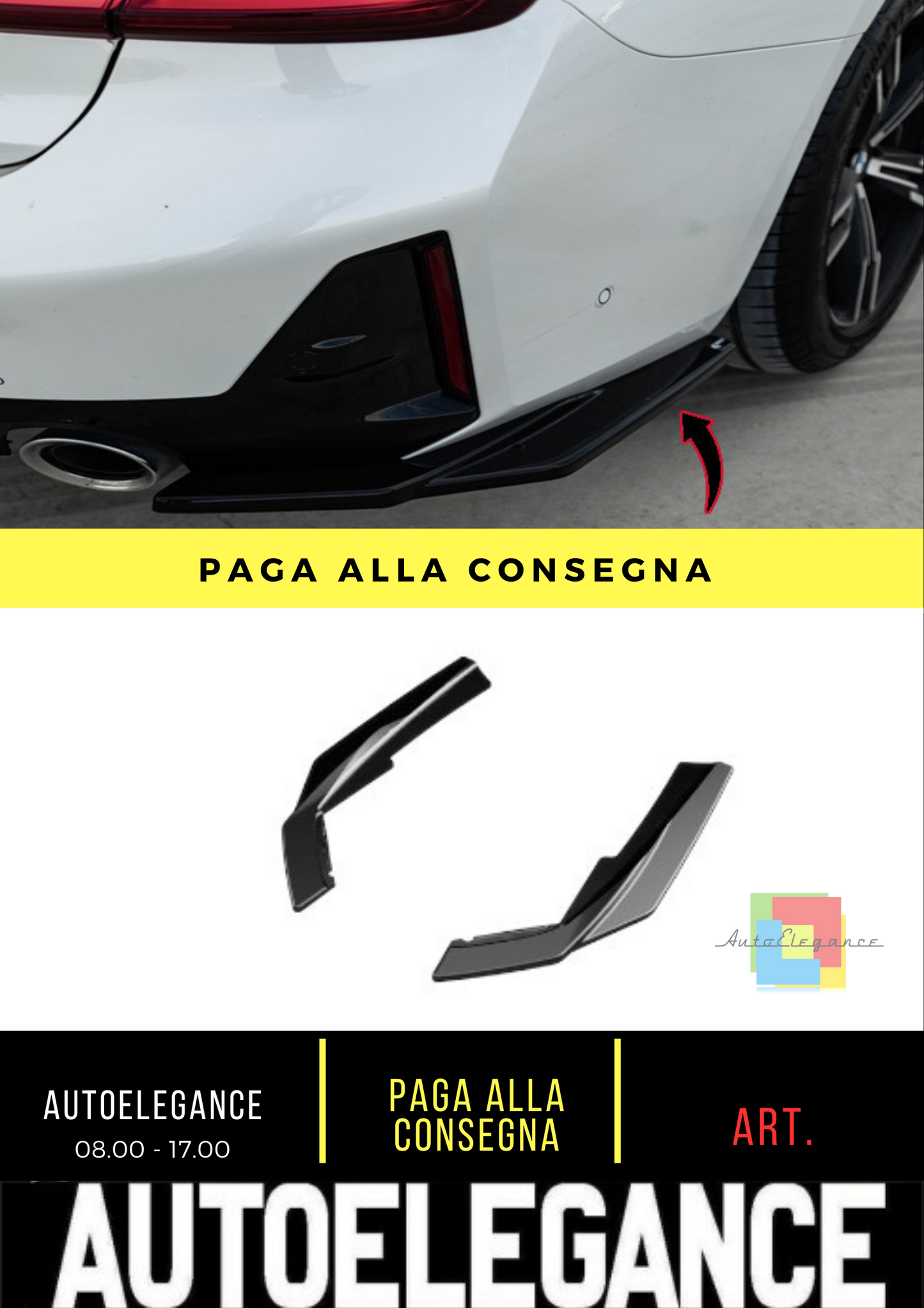 🔥Rear Side Splitters SUITABLE FOR BMW 3 Series M-PackG20/G21 Facelift 22+🔥