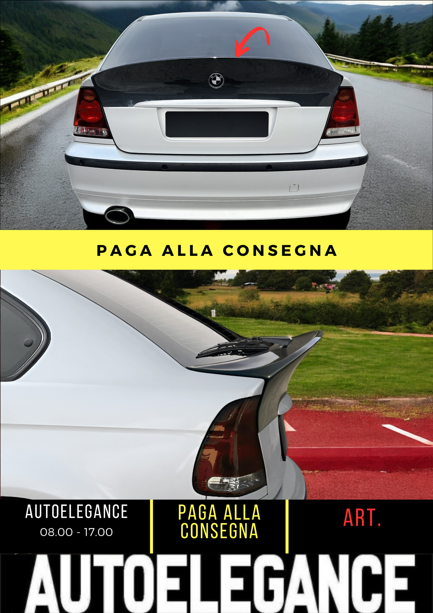 ✌️😎SPOILER POSTERIORE ADATTO PER BMW SERIE 3 E46 LIMO/COUPE/COMPACT ABS😎✌️