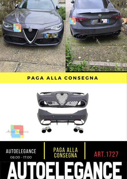 🔥⭐1727 BODYKIT SUITABLE FOR ALFA ROMEO GIULIA 952 Q4 2016+ CLOVER LOOK⭐🔥