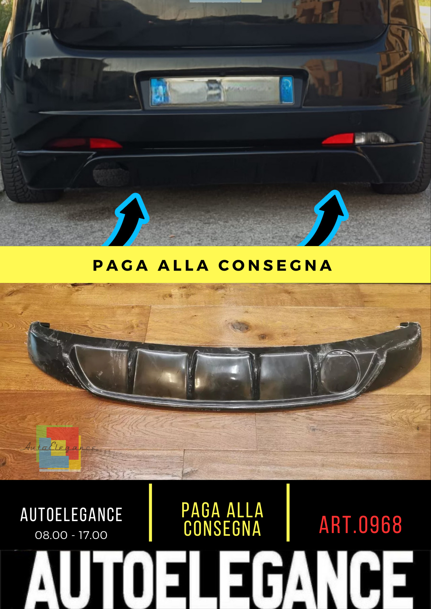 0968⭐DIFFUSORE ADATTO PER GRANDE PUNTO 2005+ LOOK RIEGER⭐