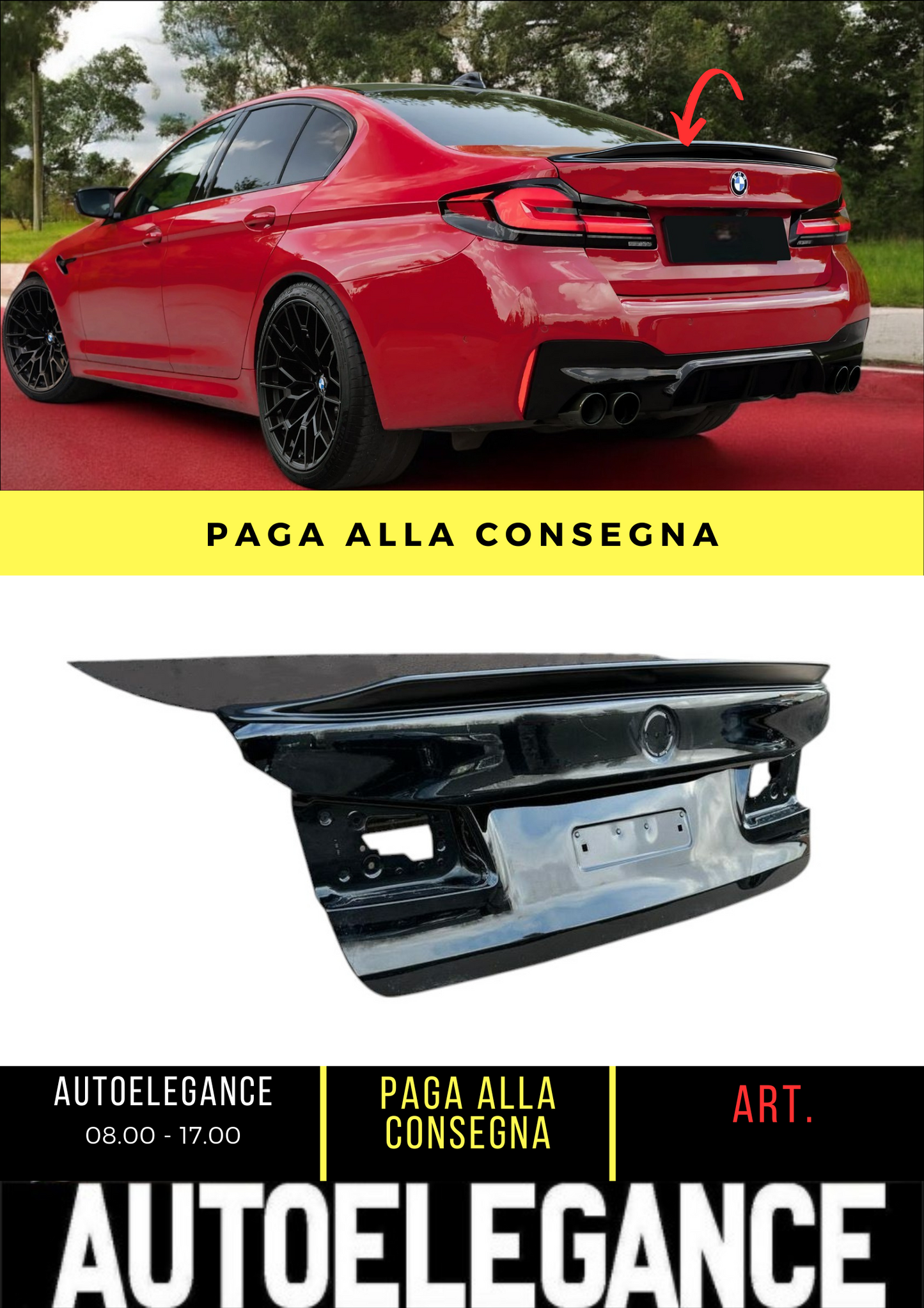 ✌️😎SPOILER POSTERIORE ADATTO PER BMW SERIE 5 G30 ABS😎✌️