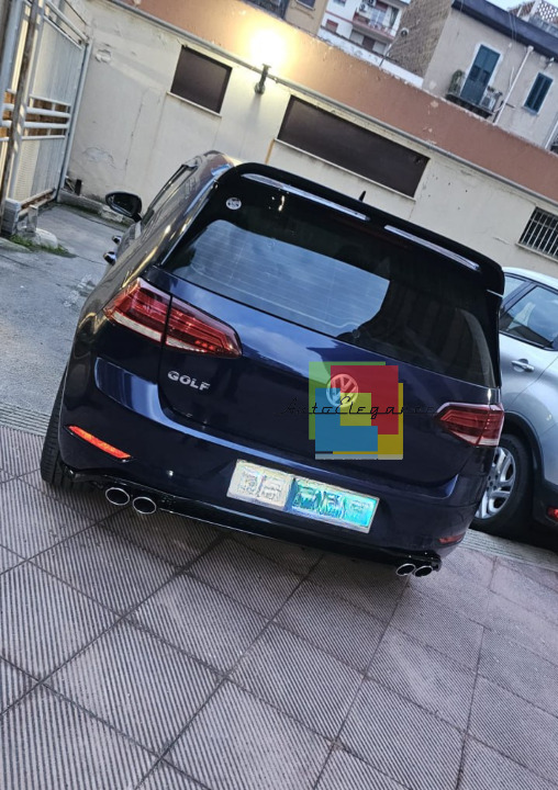 🔥0348 ADATTO PER VW GOLF 7.5 DIFFUSORE POSTERIORE LOOK QUATTRO TERMINALI🔥