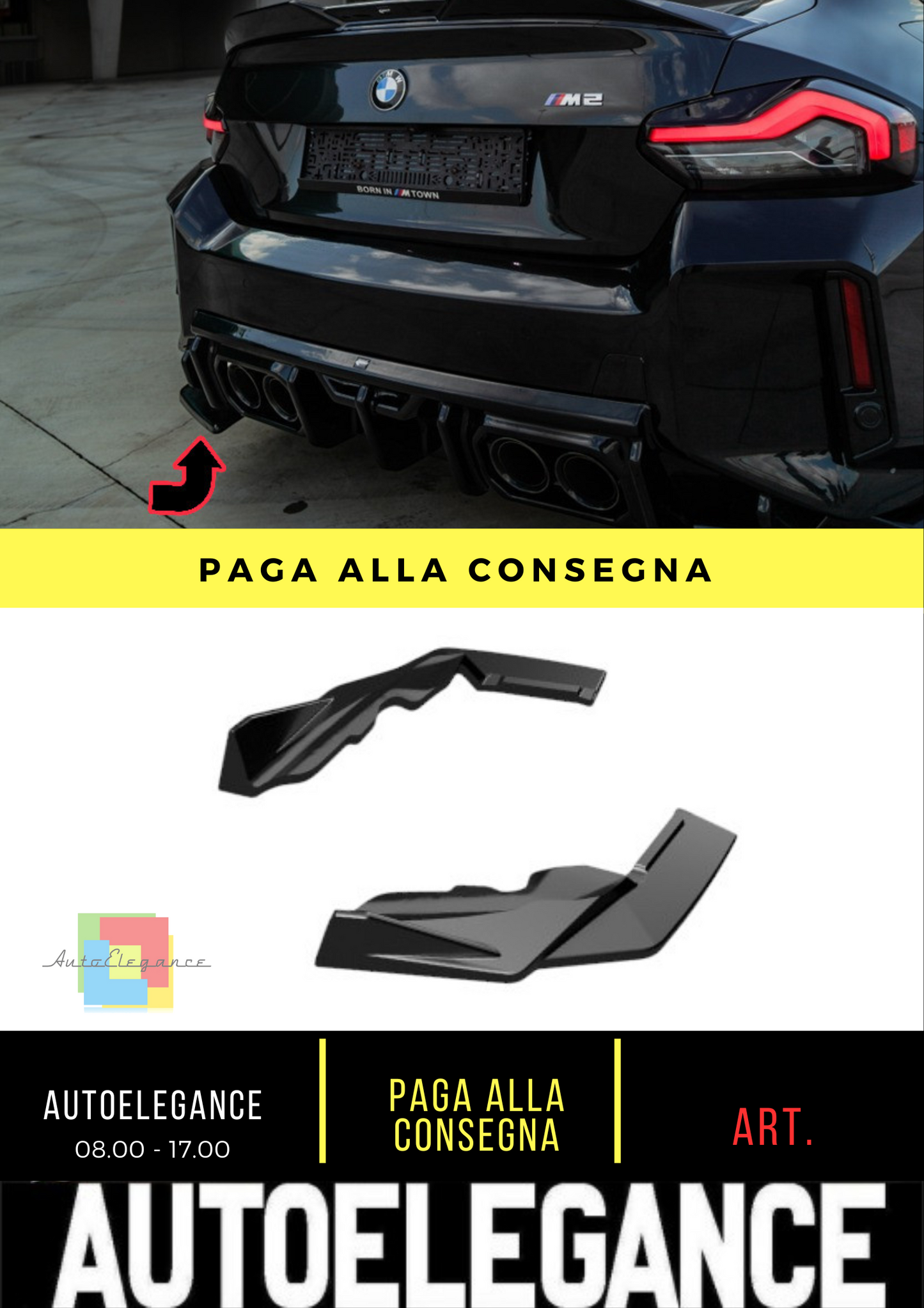❄️Splitter laterali posteriori ADATTO PER BMW M2 G87 2023+ ❄️