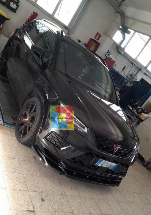 🔥1341 Splitter Anteriore Nero Lucido adatto per CUPRA Ateca 2018+🔥