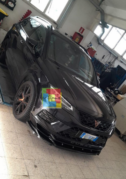 🔥1341 Splitter Anteriore Nero Lucido adatto per CUPRA Ateca 2018+🔥