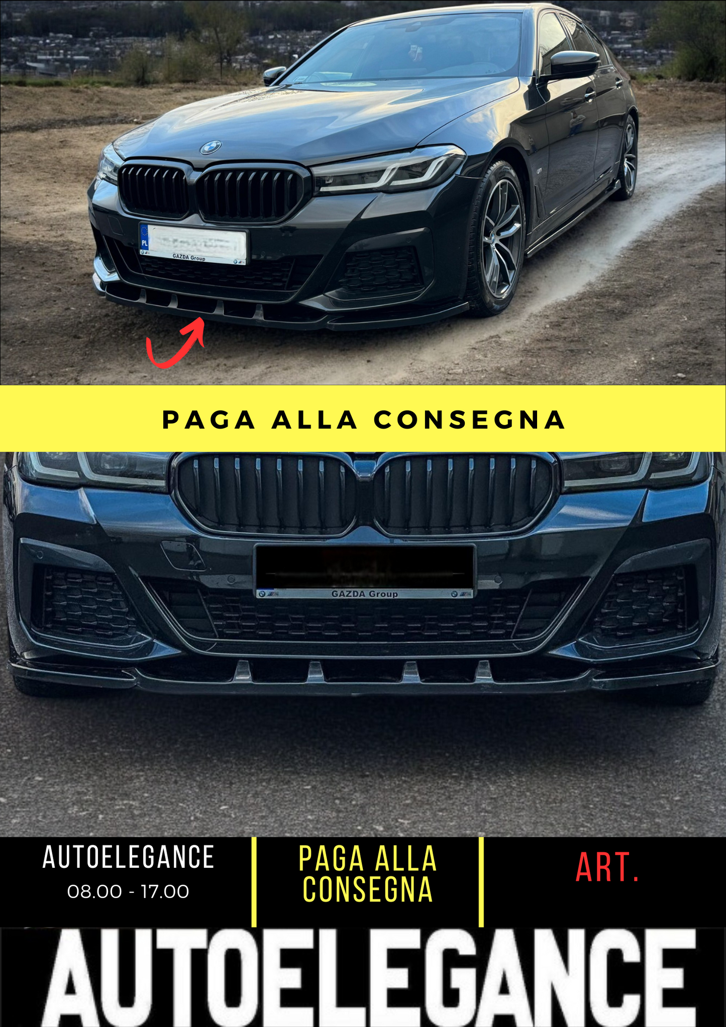 ✌️😎FRONT SPLITTER SUITABLE FOR BMW 5 SERIES G30 ABS😎✌️