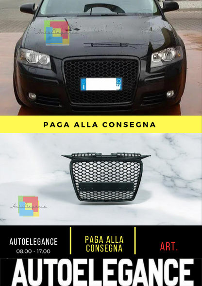 ⭐Radiator grille Suitable For Audi A3 05-08 RACING LOOK⭐