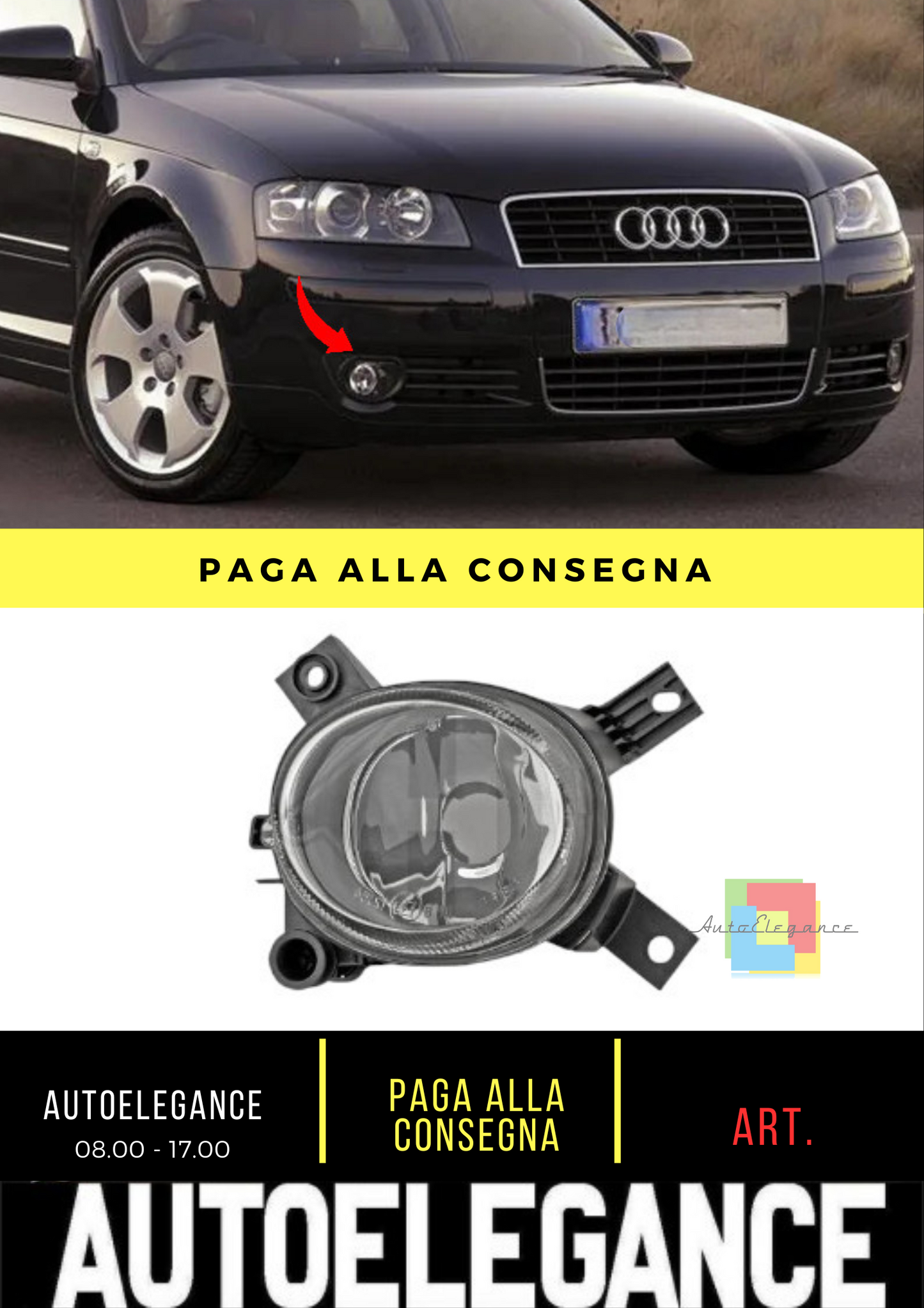 ⭐Fog Light 04-07 +A4 CABRIO 06-09 Suitable For Audi A3⭐