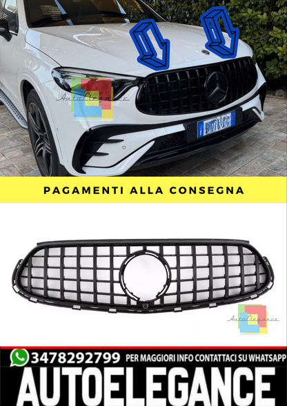 ⭐1534 GRIGLIA PER MERCEDES BENZ GLC SUV X254 C254 COUPE 2022+ AMG LOOK GT NERA⭐