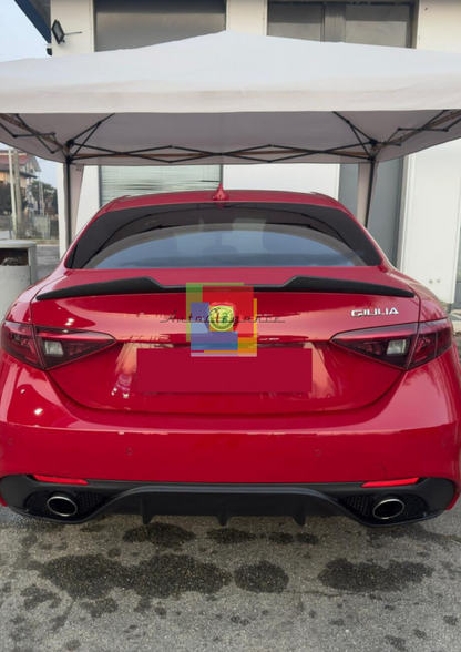 0222🔥SOTTO PARAURTI ALFA ROMEO GIULIA DIFFUSORE CON TERMINALI SINGOLI ABS🔥