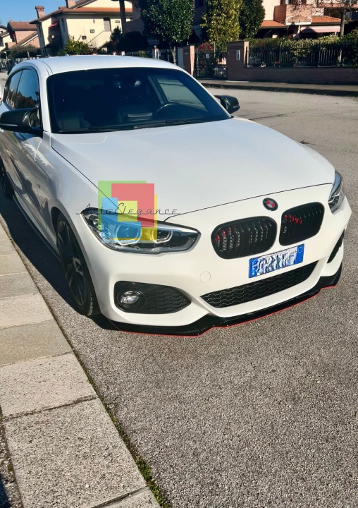 ⚡0563 SPLITTER SUITABLE FOR BMW 1 SERIES F20 F21 15-19 MSPORT LOOK GLOSSY BLACK⚡ 