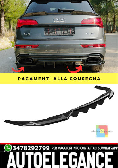 ✨Rear Flap Suitable For Audi Q5 Mk2 FL 2021+ - Gloss Black Diffuser✨ 