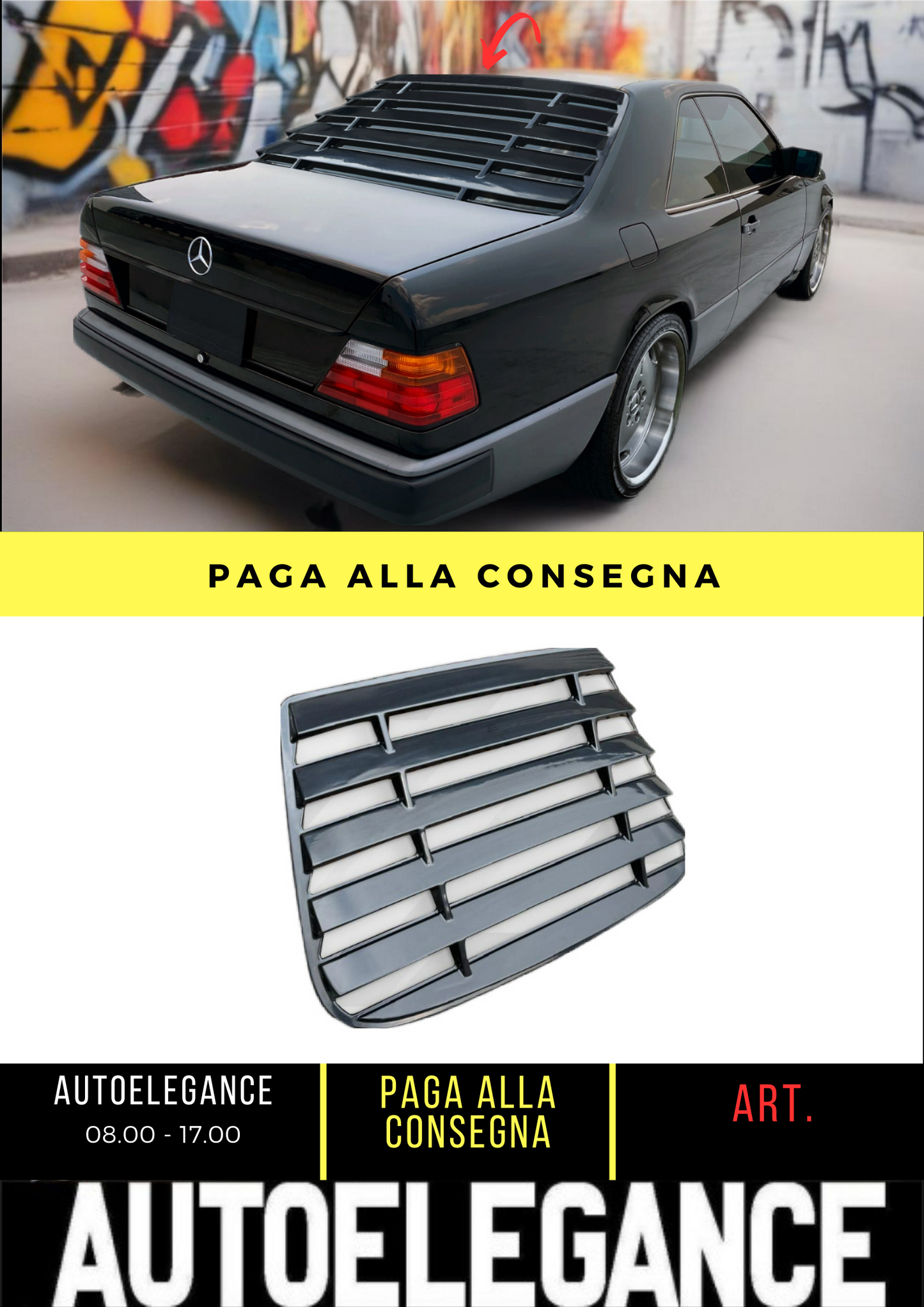 ✌️😎WINDOUS LOUVER ADATTO PER MERCEDES W124 COUPE ABS😎✌️