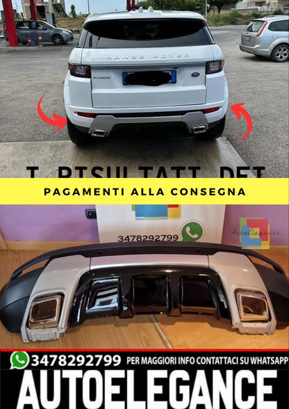 🔥PARAURTI POSTERIORE PER RANGE ROVER EVOQUE L538 11-17 LOOK DYNAMIC SATINATO🔥
