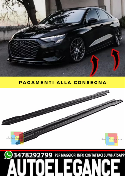 🔥Sotto Minigonne laterali Adatto Per AUDI A3 8Y Berlina/Sportback 20-24🔥