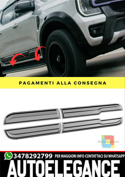 ❄️protezioni laterali adatto per Ford Ranger T7 2022+ - Door Clading Upper ❄️