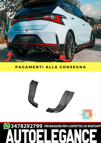 ⭐Flap posteriori Adatto per Hyundai I20 N 3 2020+ - Flap/Rear Side nero lucido ⭐