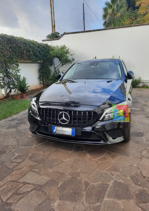0909🔥GRIGLIA ADATTA PER MERCEDES CLASSE C W205 LIFT 19-21 CROMATA CON CAMERA🔥
