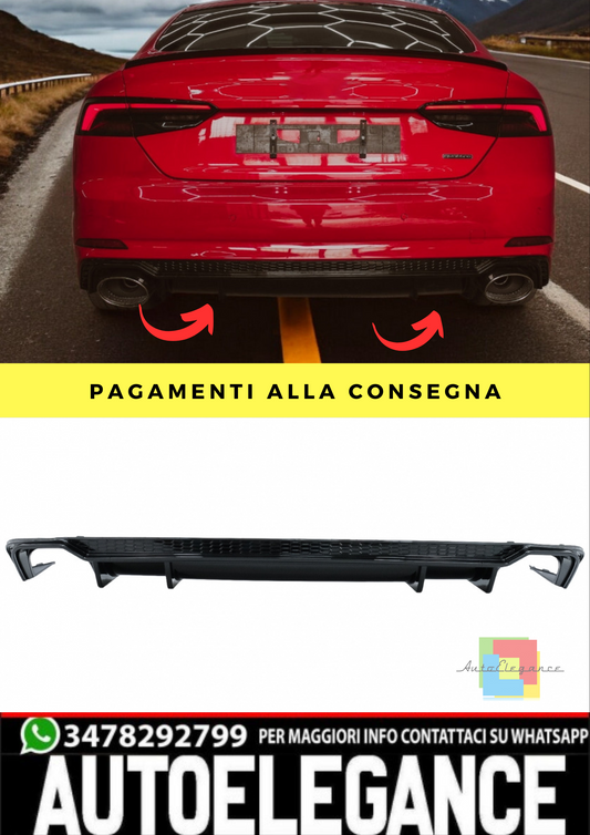 ⭐Diffusore adatto per Audi A5 F5 S-Line (2017-2019) RS5 Design⭐