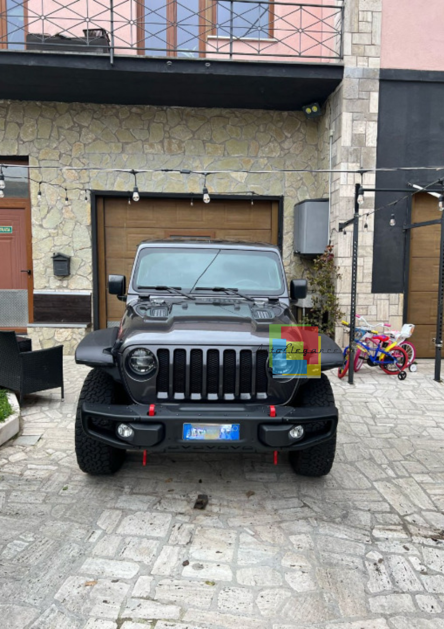 1860⭐PARAURTI ANTERIORE WRANGLER JL 2018+ LOOK 10th Anniversary Hard Rock Style⭐