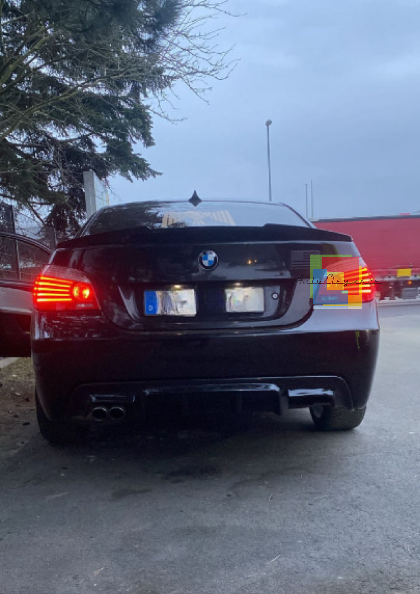 0147🔥DIFFUSORE ADATTO PER M5 TUNING LOOK BMW SERIE 5 E60 E61 03-07 NERO LUCIDO⭐