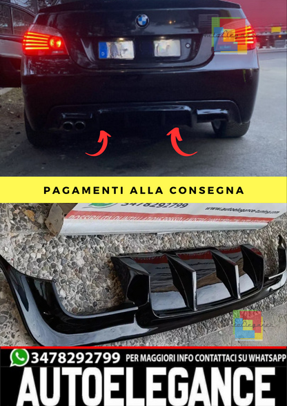 0147🔥DIFFUSORE ADATTO PER M5 TUNING LOOK BMW SERIE 5 E60 E61 03-07 NERO LUCIDO⭐