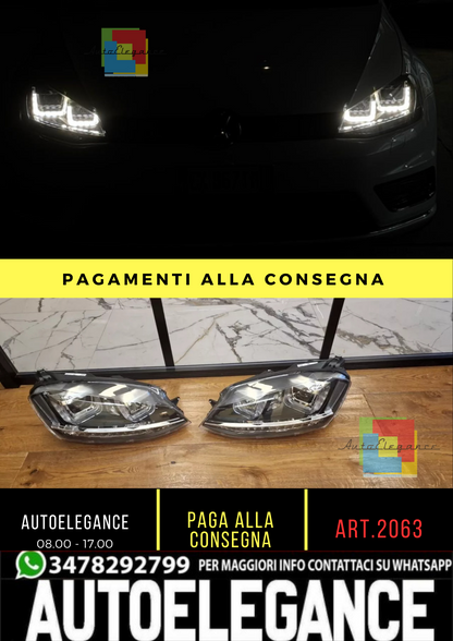 ⭐2063 FARI ANTERIORI ADATTO PER VW GOLF 7 2012-2017 LED⭐