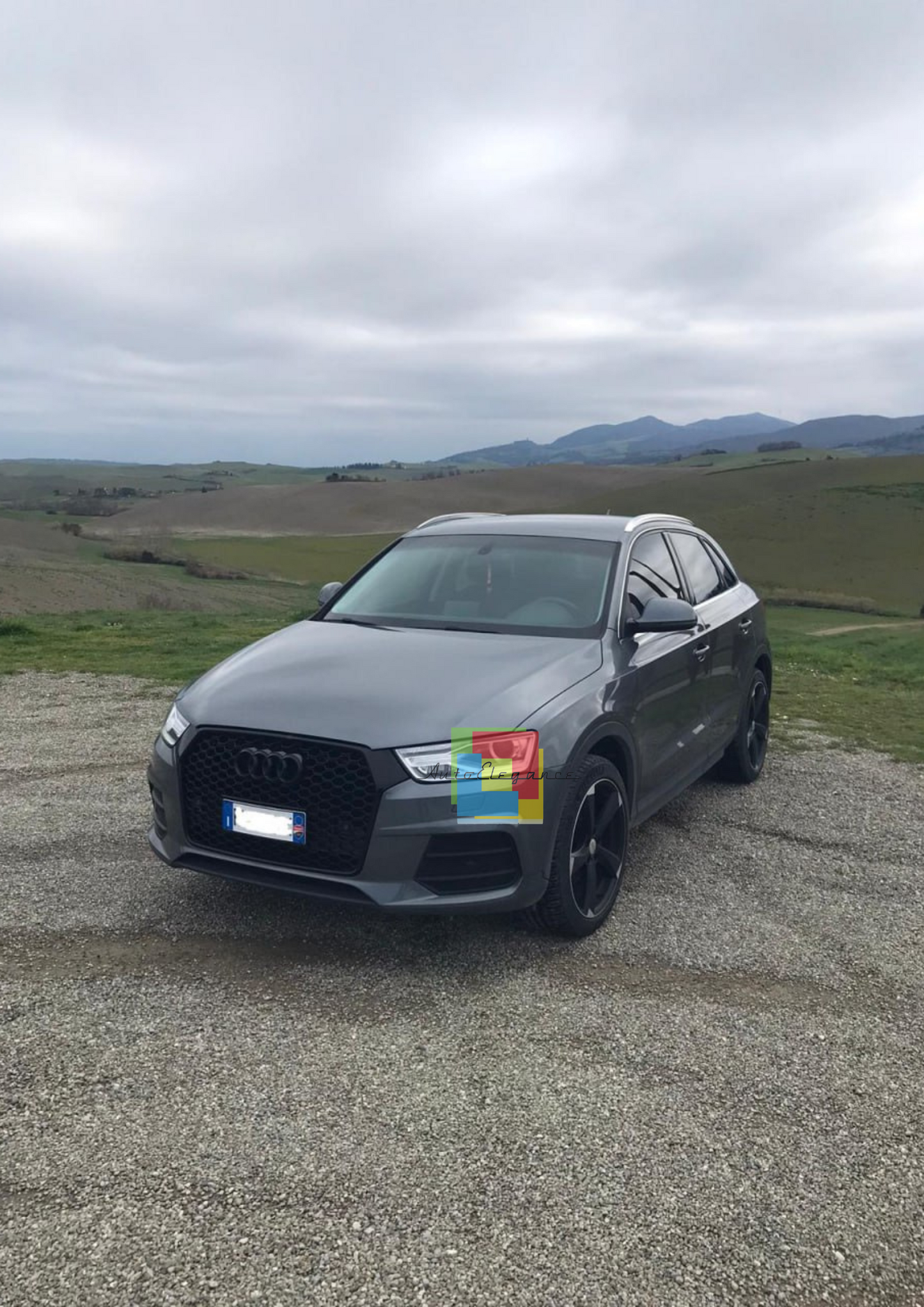 🔥0579 GRIGLIA ADATTO PER AUDI Q3 8U 2016-2019 LOOK RSQ3 NERA🔥
