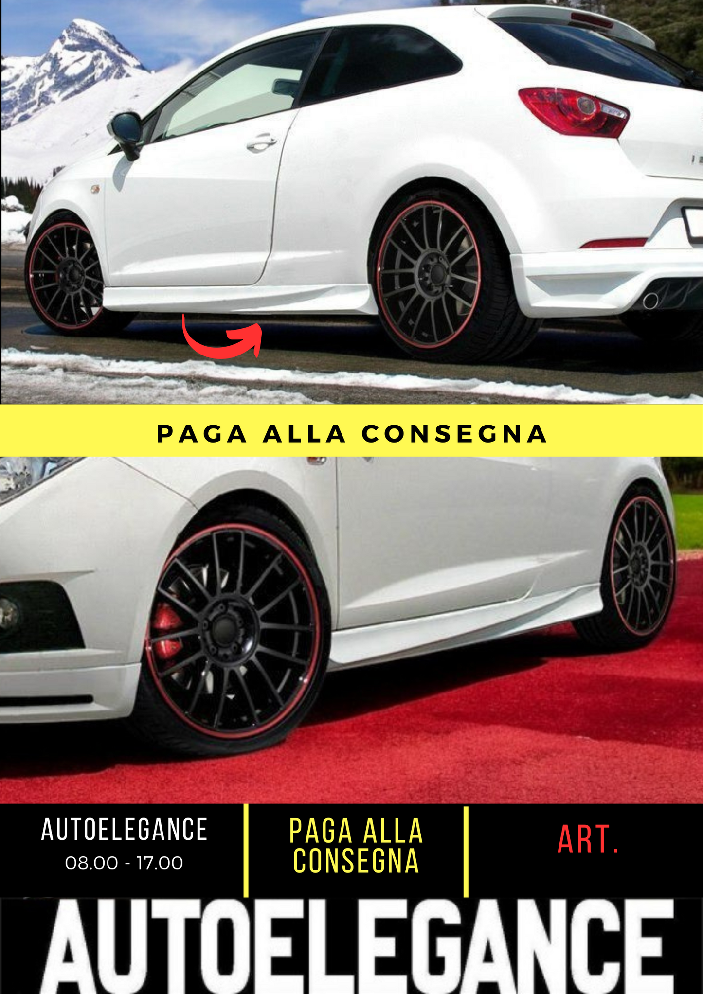 ✌️😎MINIGONNE LATERALI ADATTI PER SEAT IBIZA 6J 2008-2012 ABS 😎✌️