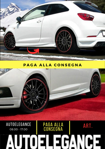 ✌️😎MINIGONNE LATERALI ADATTI PER SEAT IBIZA 6J 2008-2012 ABS 😎✌️