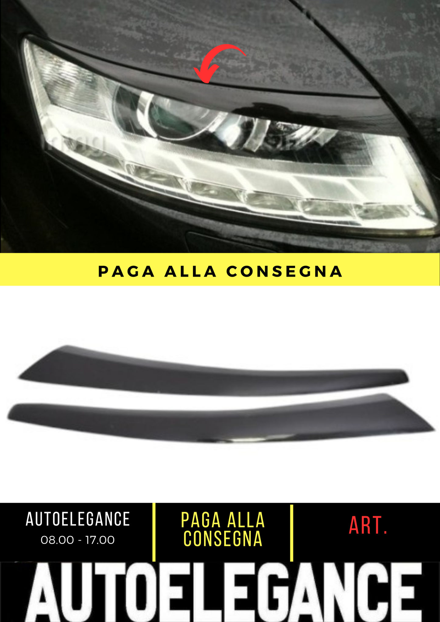 ✌️😎SOPRACAGLIA PER FARI ADATTO PER AUDI A6 C6 2004-2009 😎✌️
