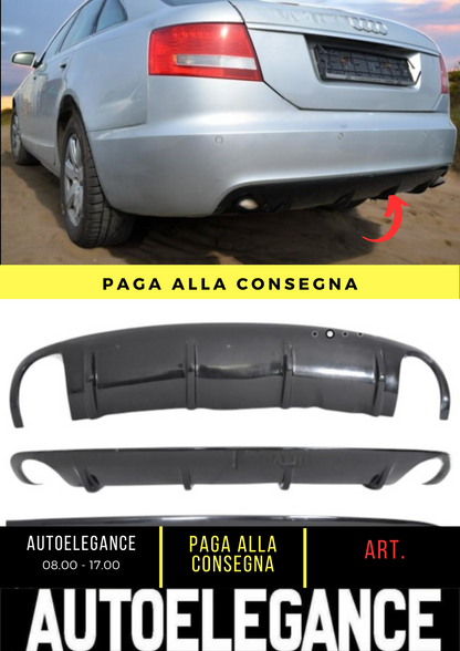 ✌️😎DIFFUSORE POSTERIORE ADATTO PER AUDI A6 C6 2004-2009 😎✌️