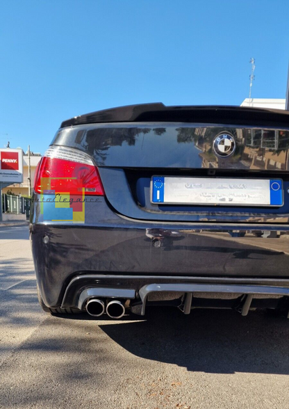 ⭐0147 DIFFUSORE ADATTO PER BMW SERIE 5 E60 E61 MSPORT 2003-2010 NERO LUCIDO M5⭐