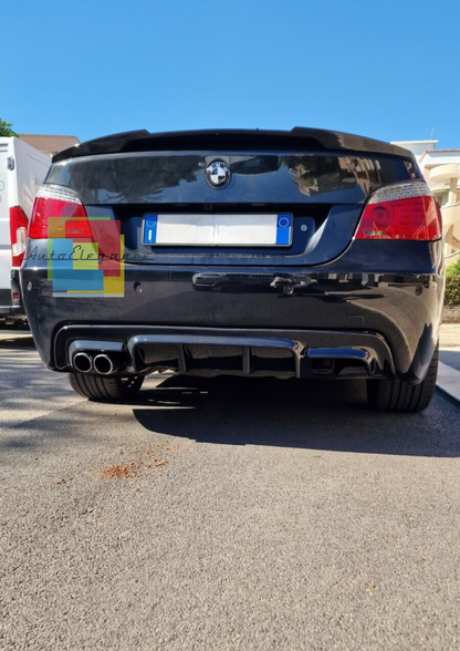 ⭐0147 DIFFUSORE ADATTO PER BMW SERIE 5 E60 E61 MSPORT 2003-2010 NERO LUCIDO M5⭐
